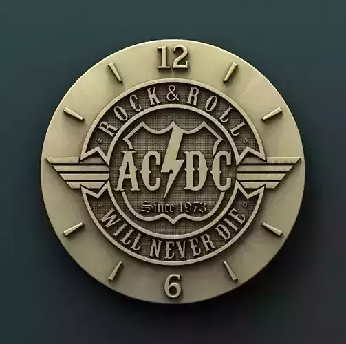 AC DC wall clock 3d stl model for cnc 3D print model