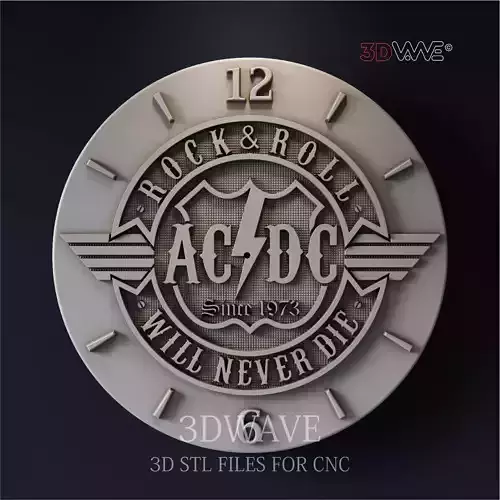 AC DC WALL CLOCK 3D print model