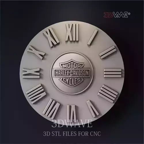 BIKER WALL CLOCK 3D print model