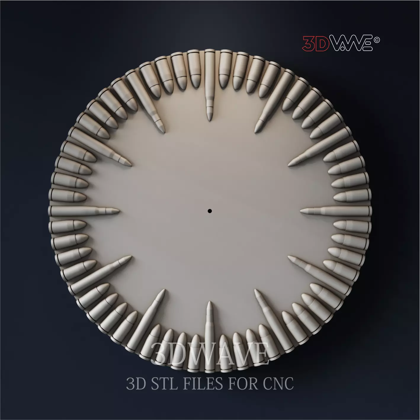 BULLETS WAL CLOCK 3D print model_1