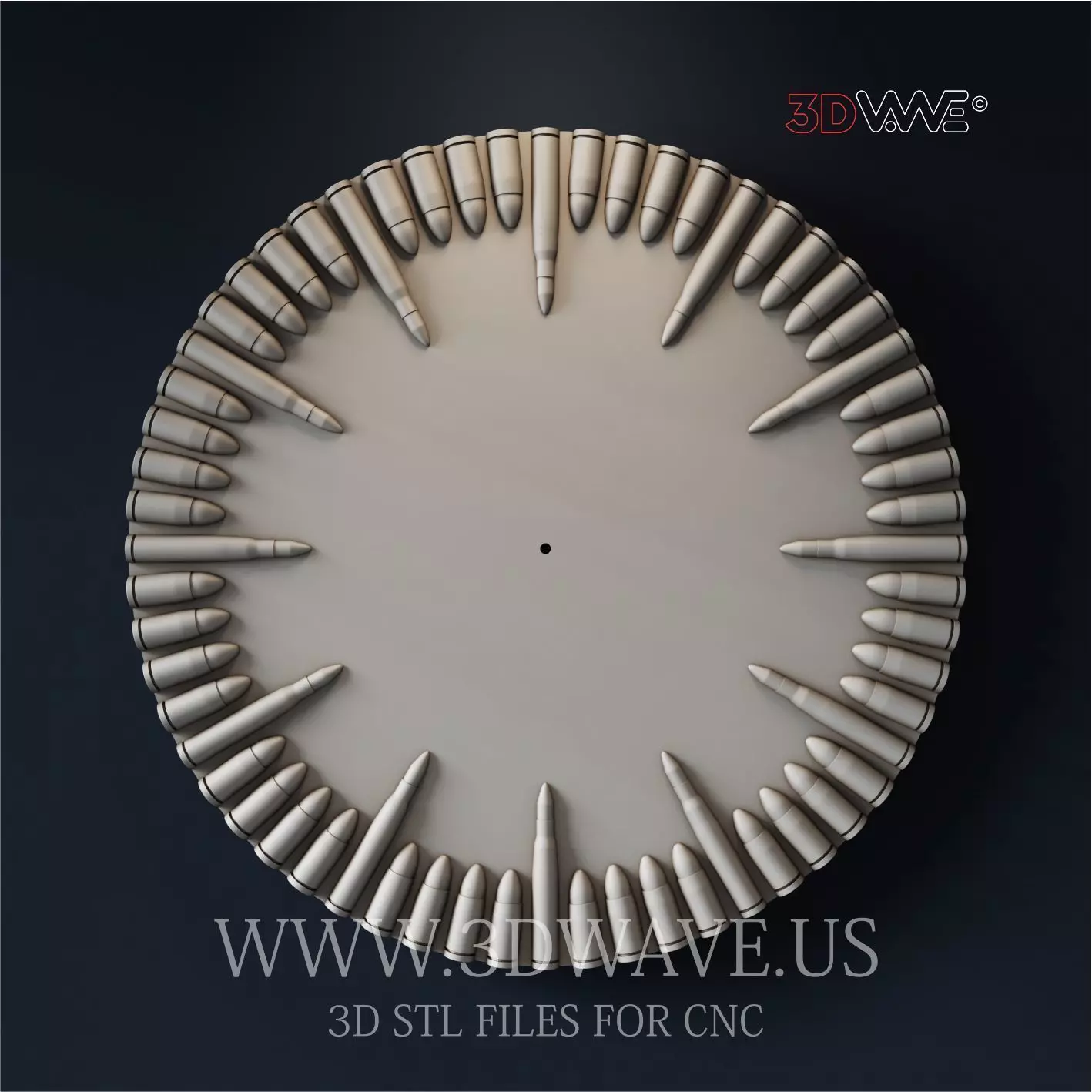 BULLETS WAL CLOCK 3D print model_0