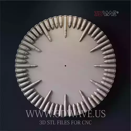 BULLETS WAL CLOCK 3D print model