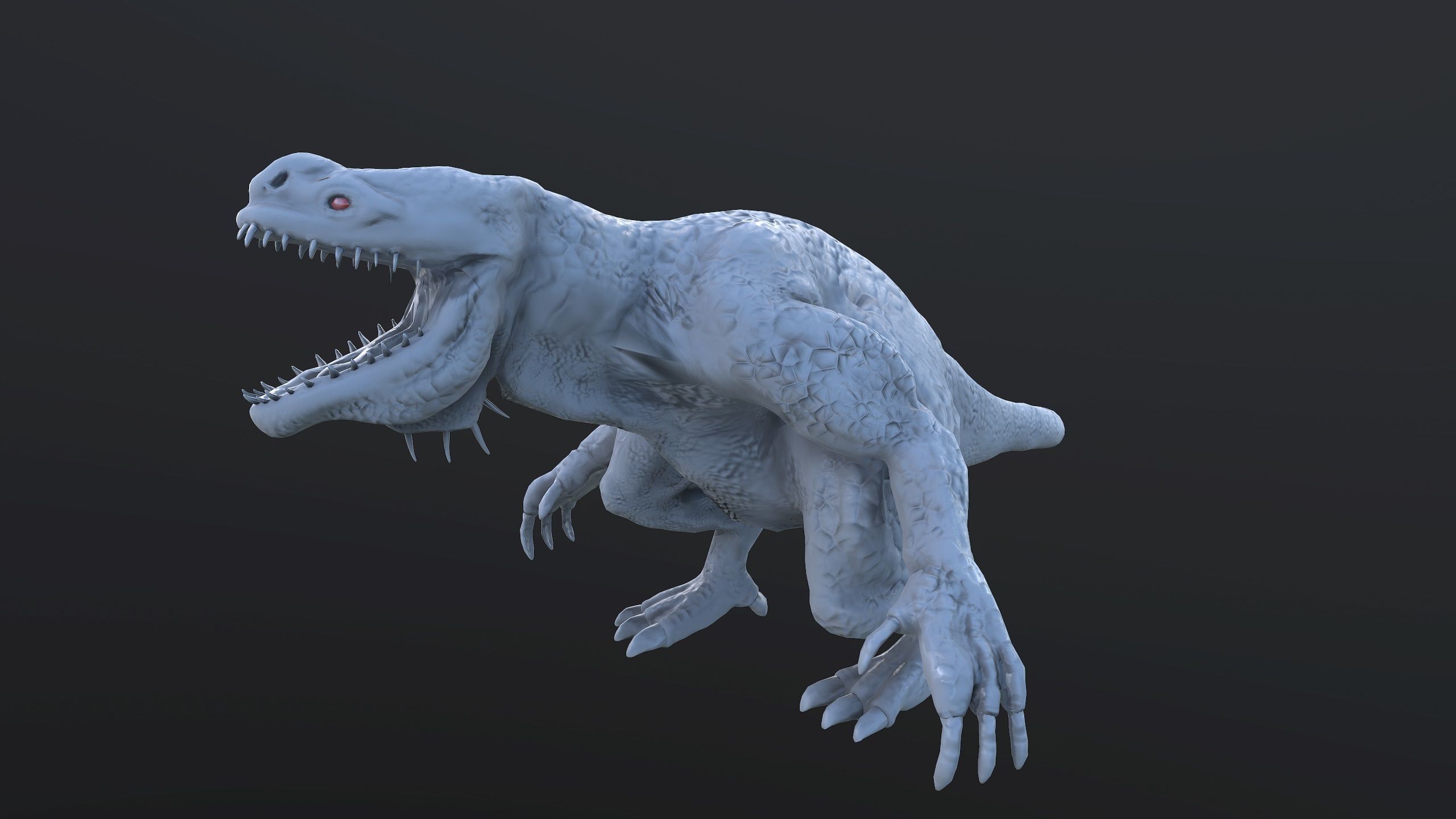 Monster Rex Low-poly 3D model_7