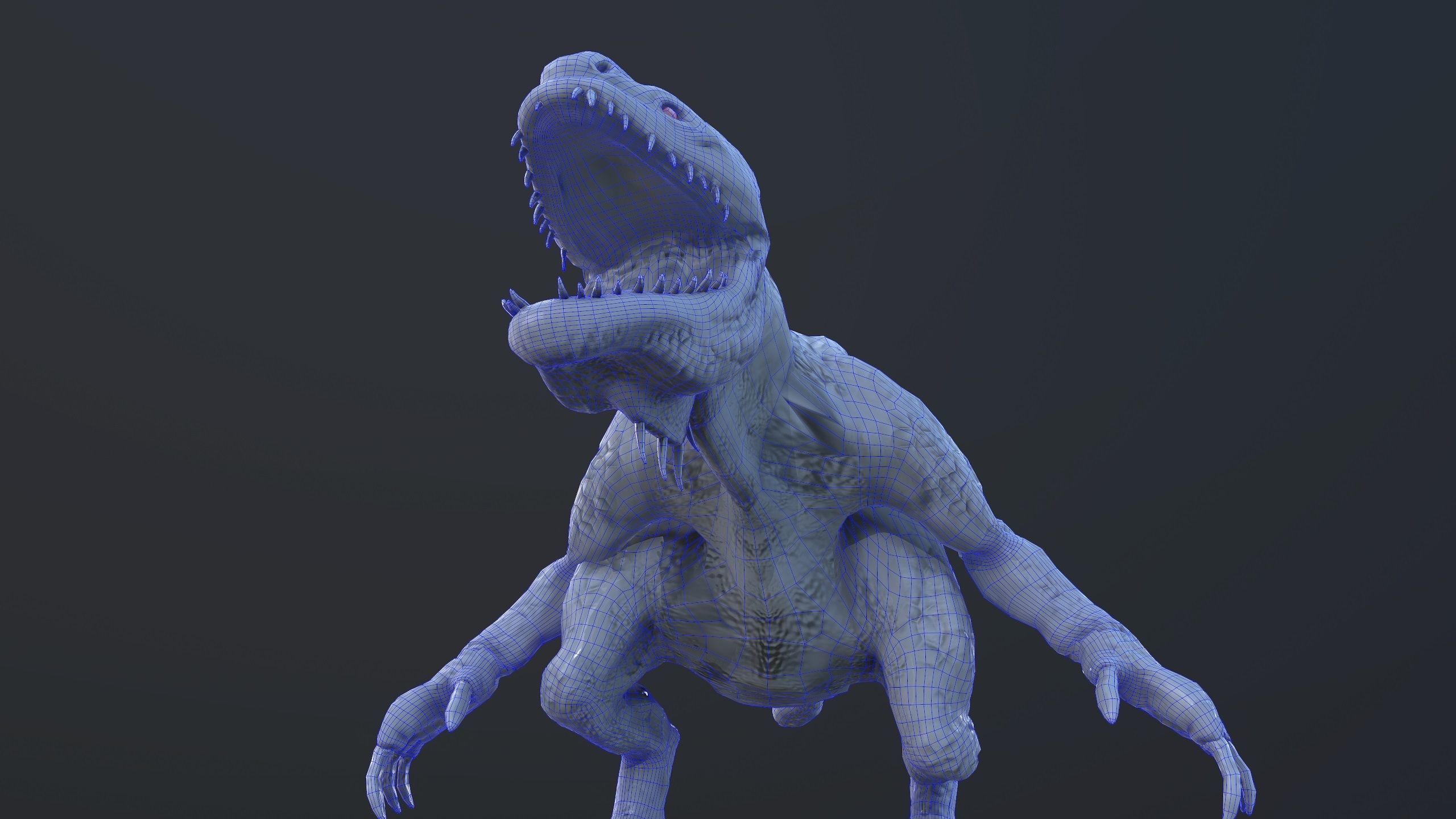 Monster Rex Low-poly 3D model_12
