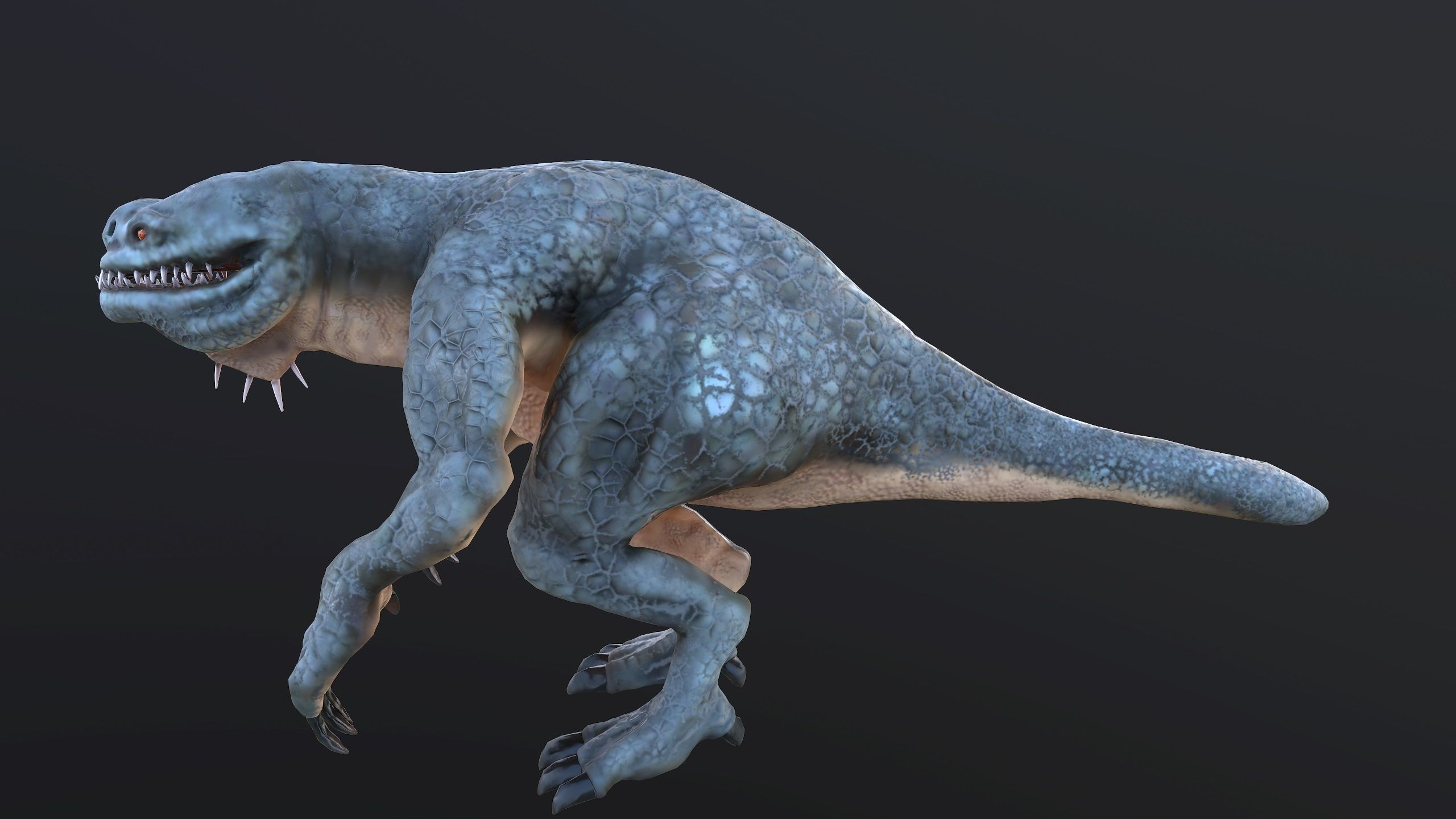 Monster Rex Low-poly 3D model_8