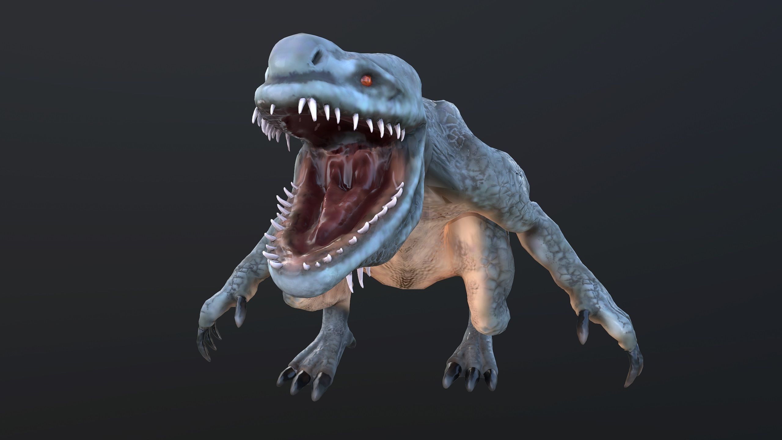 Monster Rex Low-poly 3D model_5