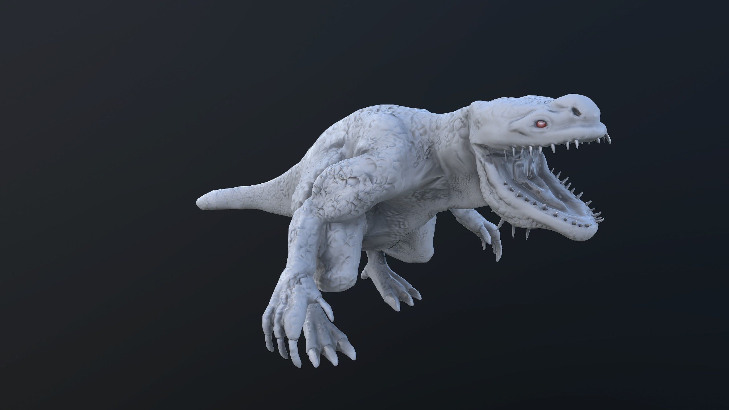 Monster Rex Low-poly 3D model_3
