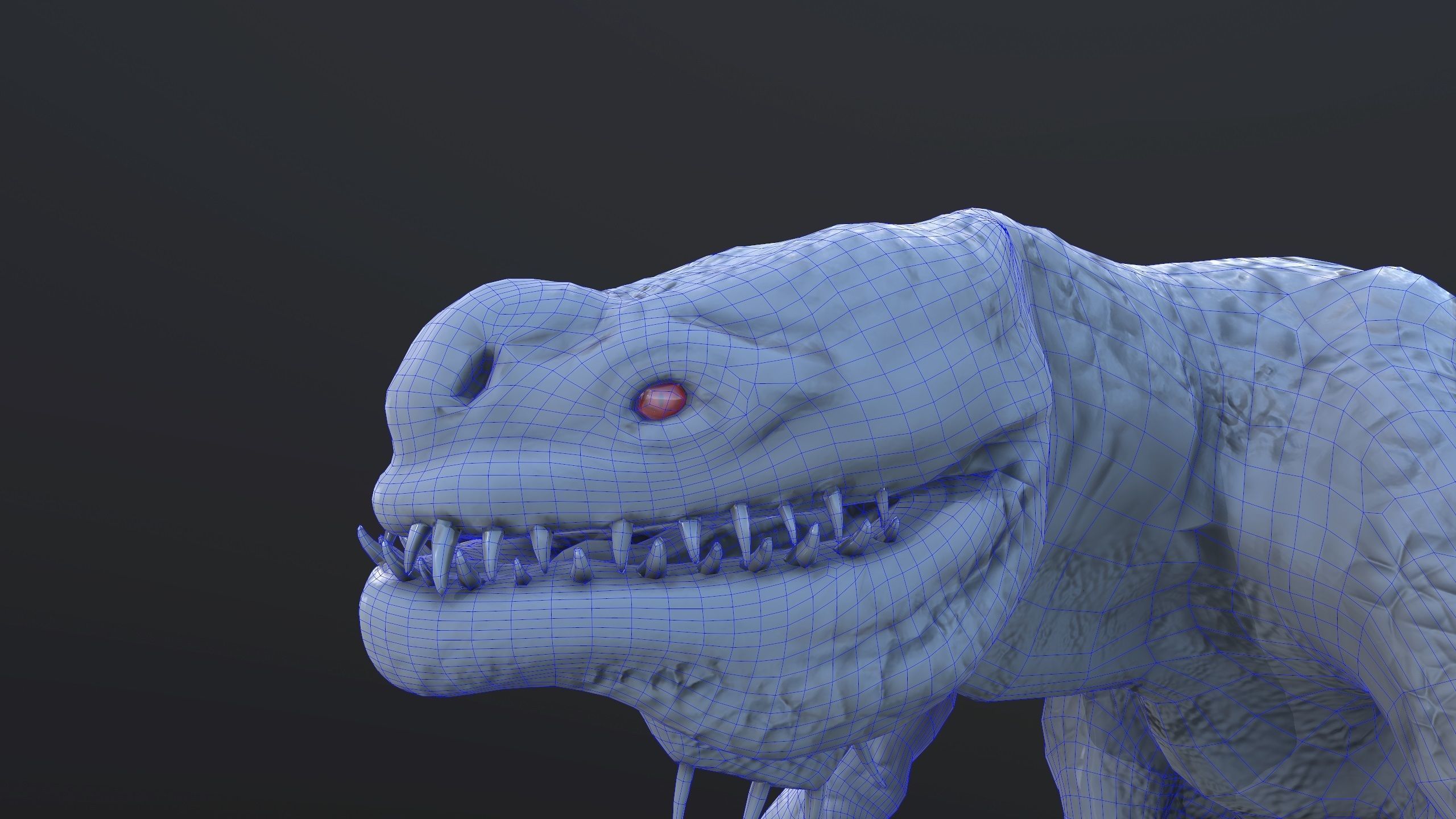 Monster Rex Low-poly 3D model_14