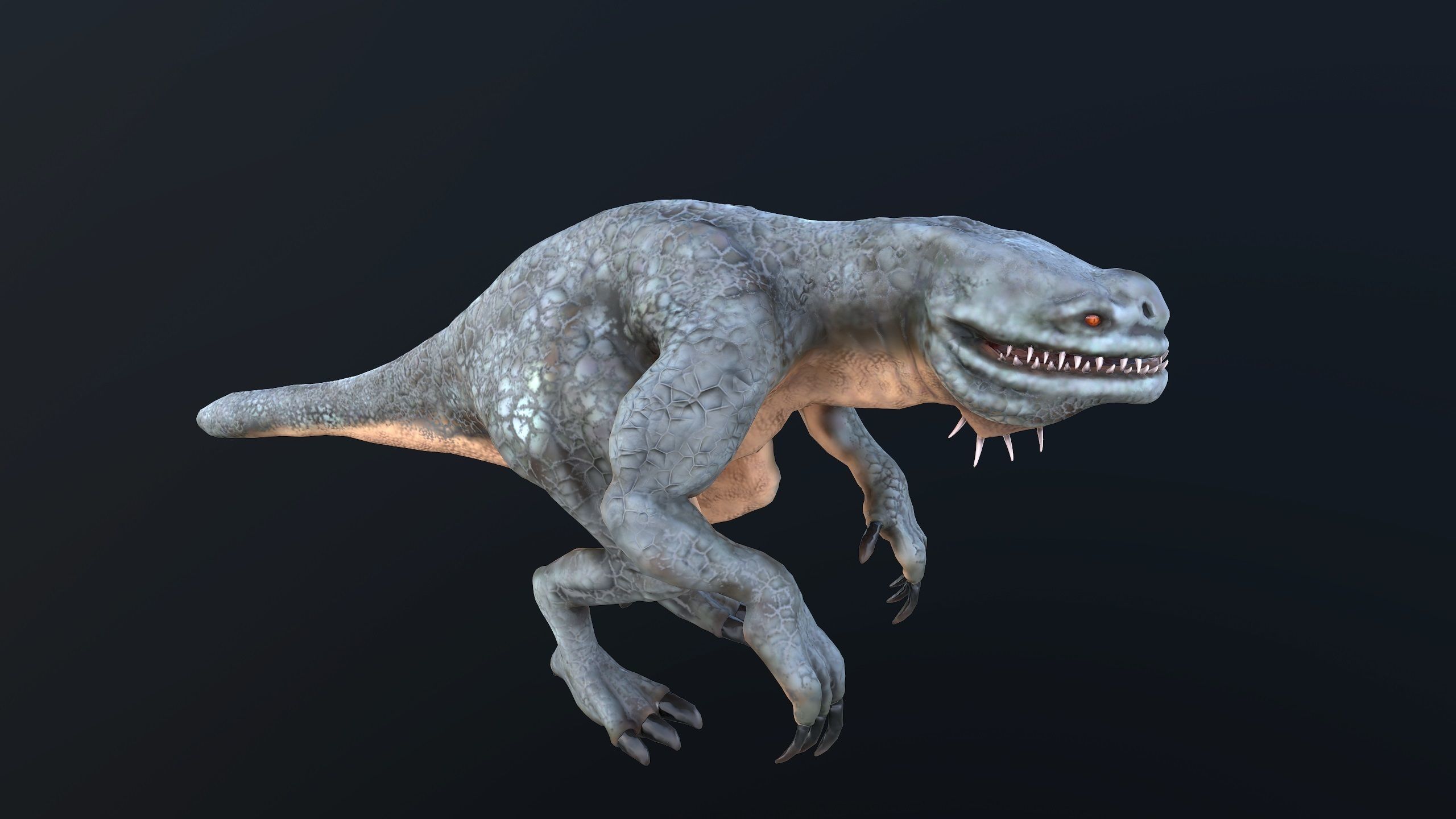 Monster Rex Low-poly 3D model_4