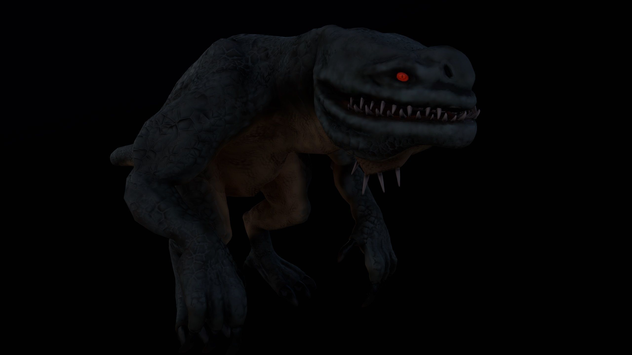 Monster Rex Low-poly 3D model_10