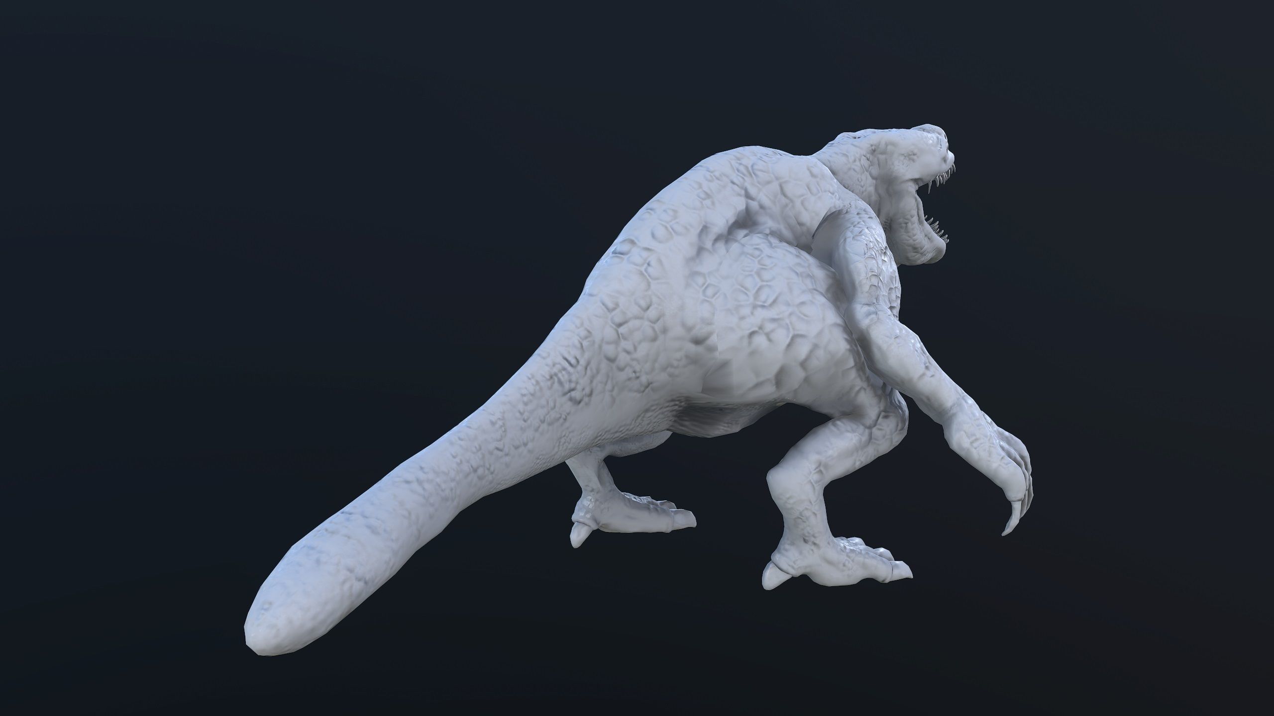 Monster Rex Low-poly 3D model_9