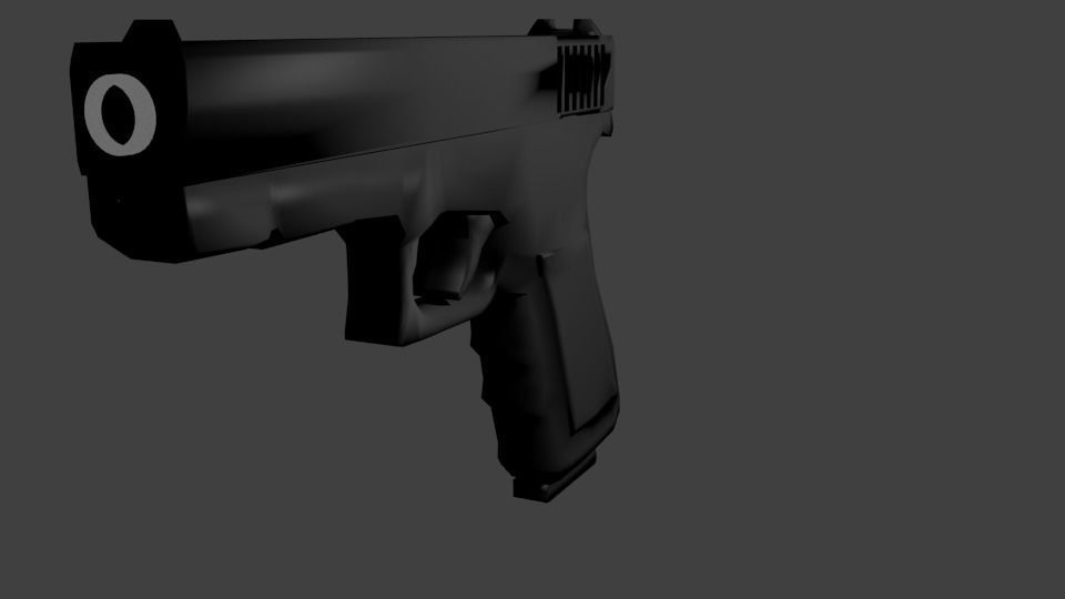 Glock 17 Low-poly 3D model_1