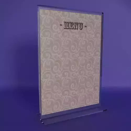 Tabletop Menu Display Low-poly 3D model