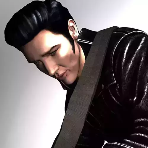 Elvis high poly with base 3D print model