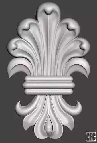 WoodCarving detail - 3d model for CNC - WCCFC0A