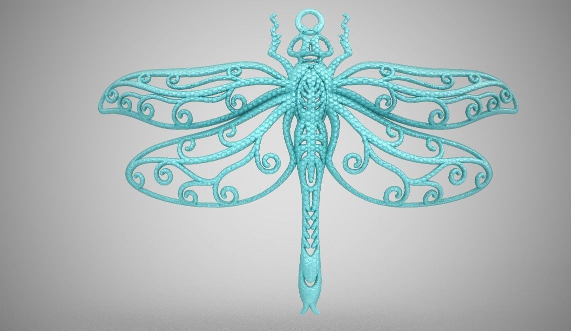 Dragonfly Necklace 3D print model_5