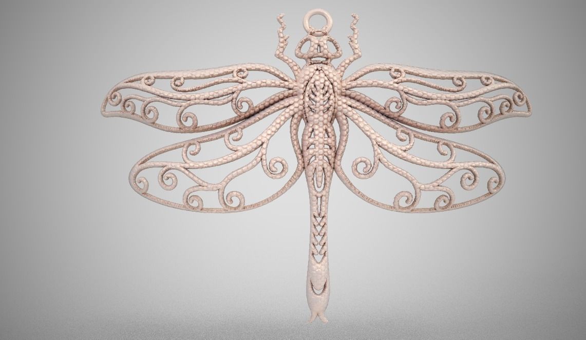 Dragonfly Necklace 3D print model_6