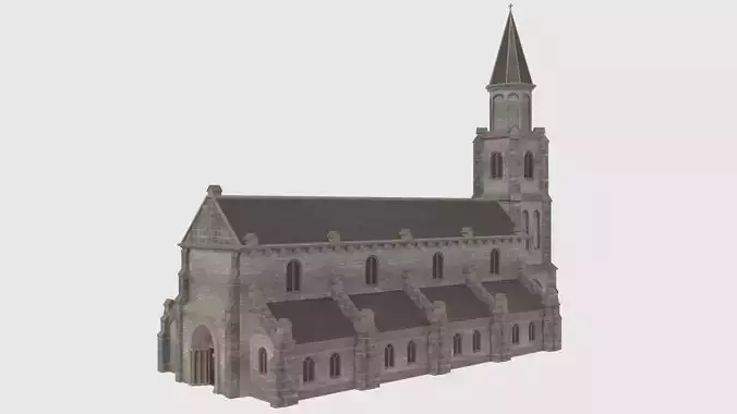 European Church - Low Poly Low-poly 3D model