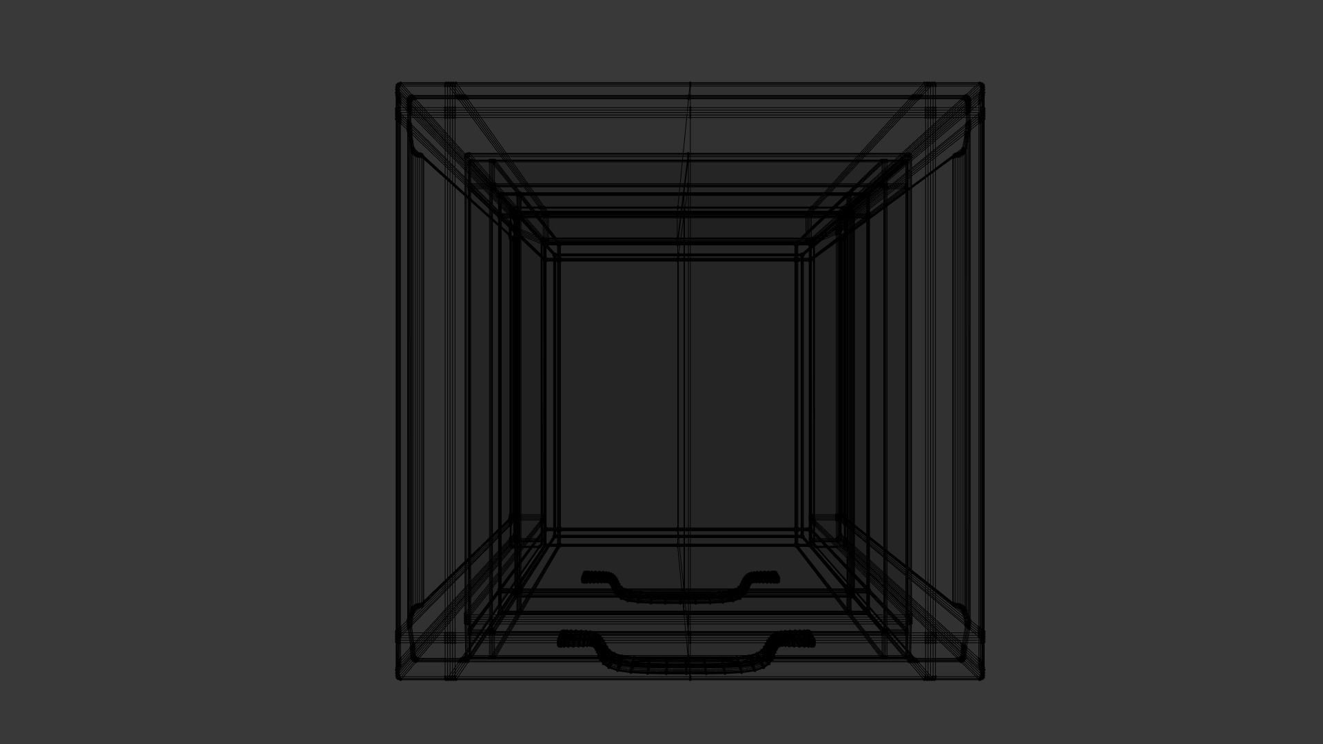 Modern Nightstand Low-poly 3D model_8