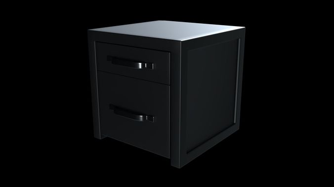 Modern Nightstand Low-poly 3D model