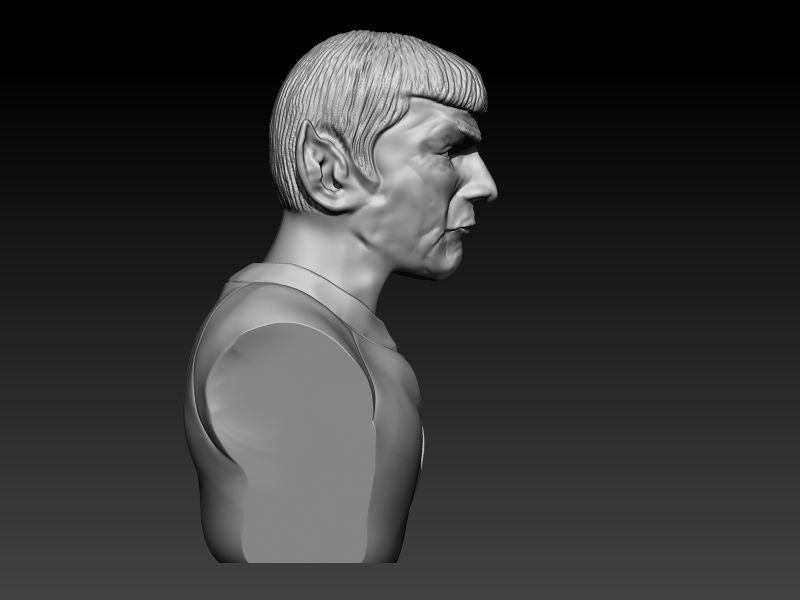 Spock Bust 3D print model_3