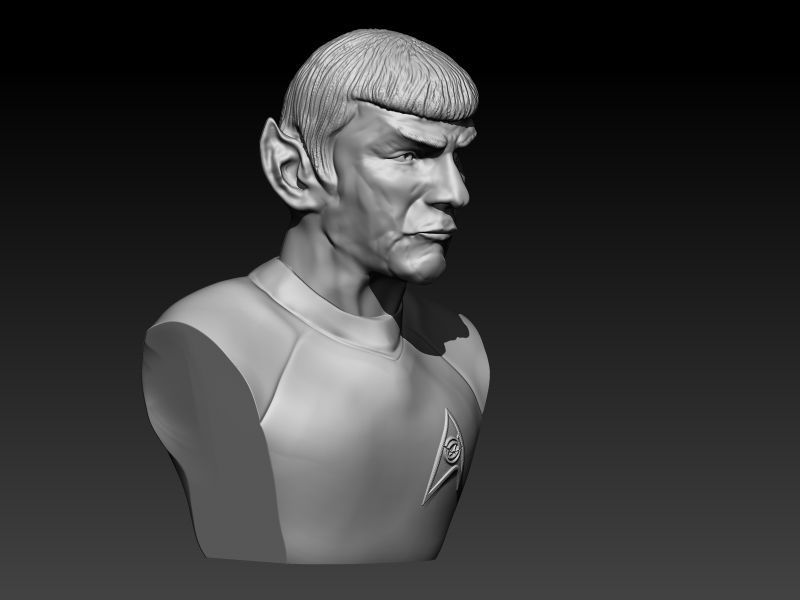 Spock Bust 3D print model_2