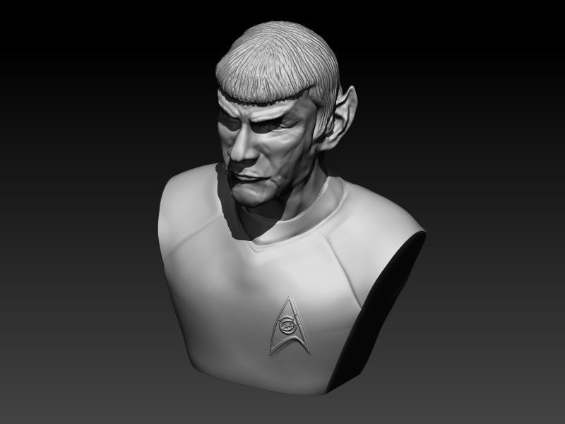 Spock Bust 3D print model_1