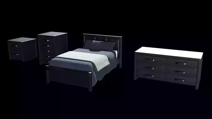 Modern Bedroom Asset Pack 2