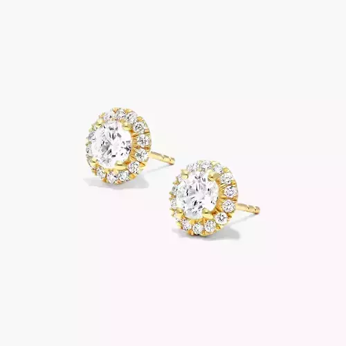 Halo diamond earrings 45 3D print model