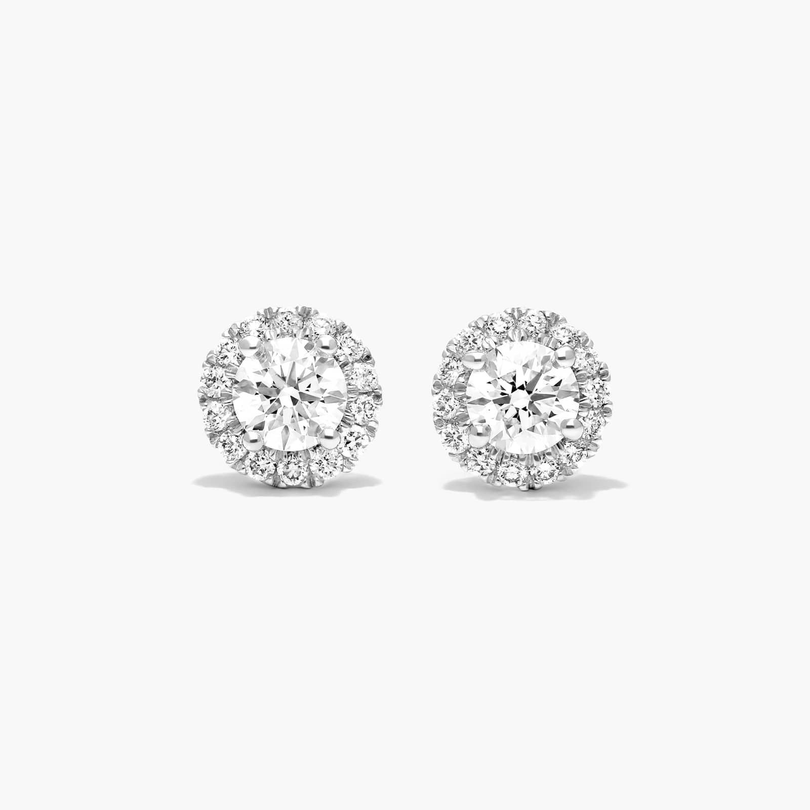Halo diamond earrings 45 3D print model_1