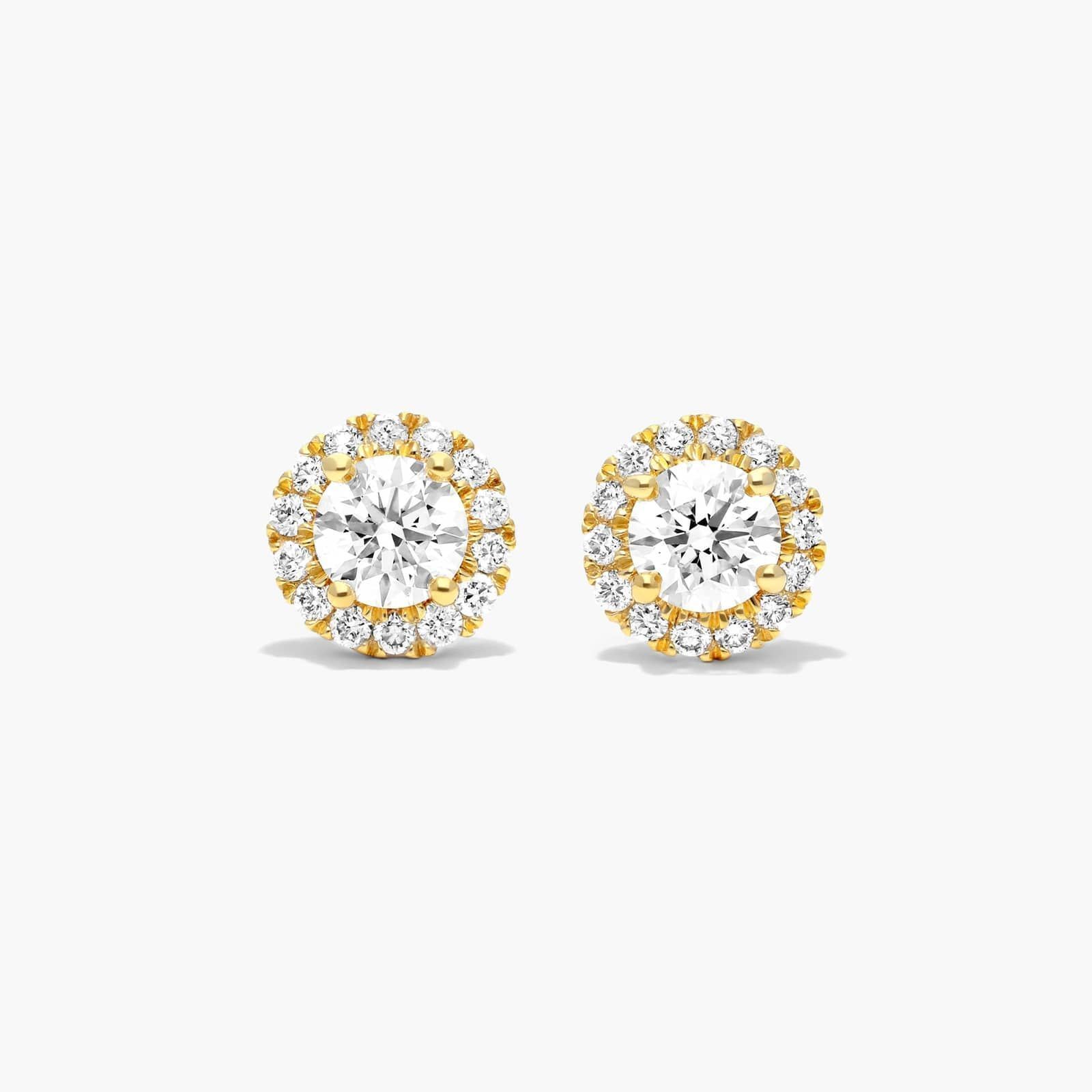 Halo diamond earrings 45 3D print model_4