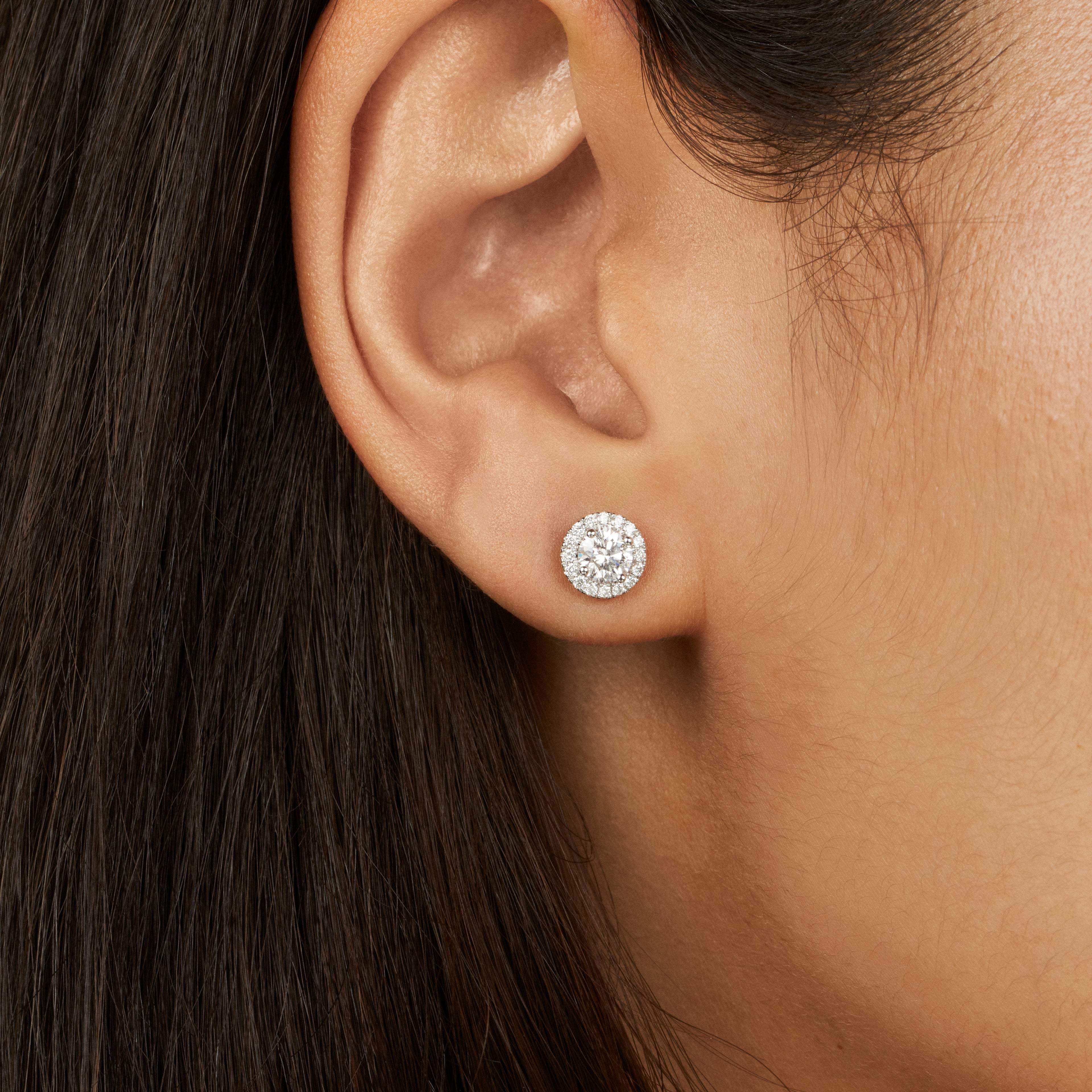 Halo diamond earrings 45 3D print model_5