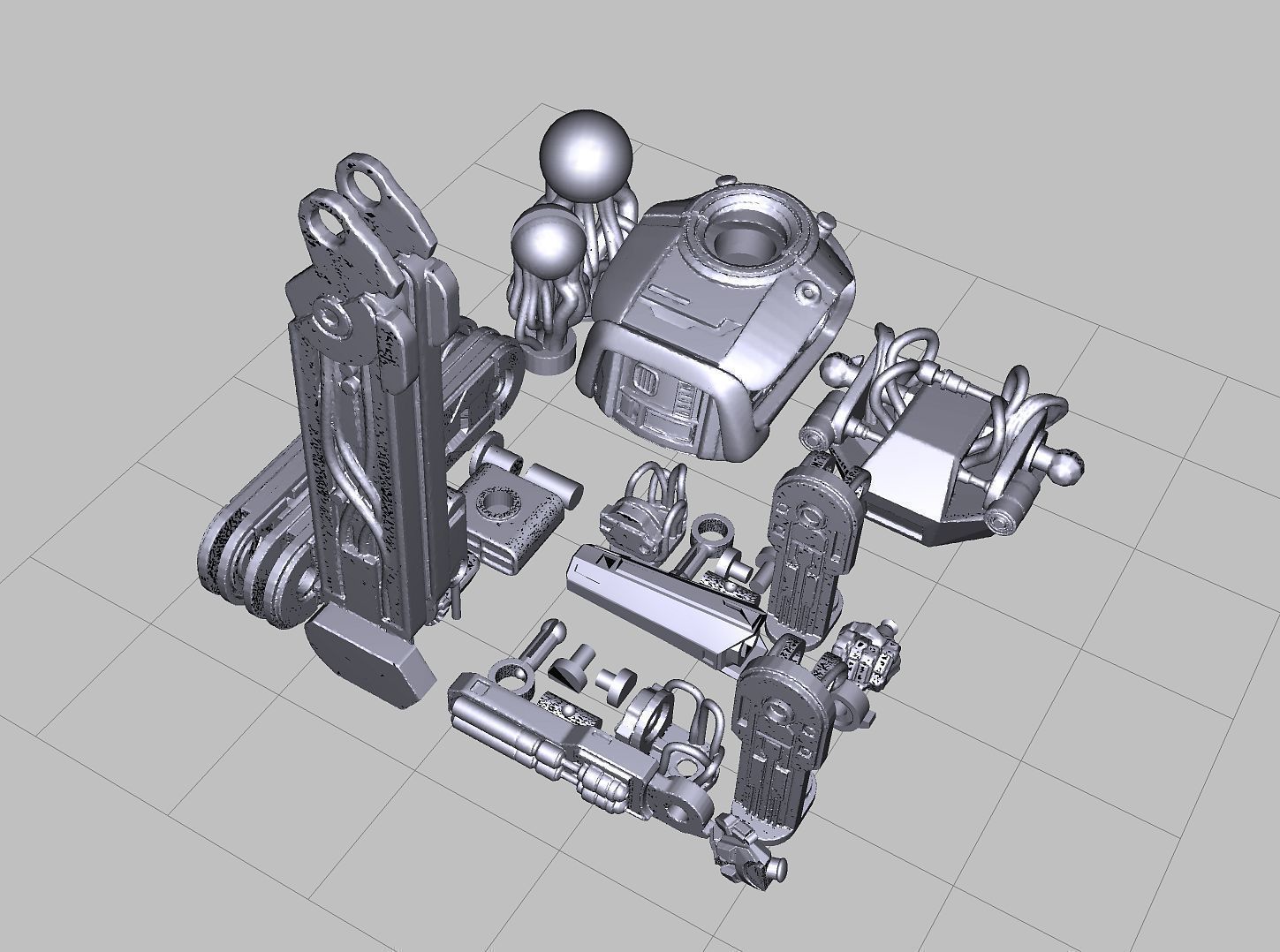 L3-37 INSPIRITED DROID ROBOT FIGURE 3D print model_10