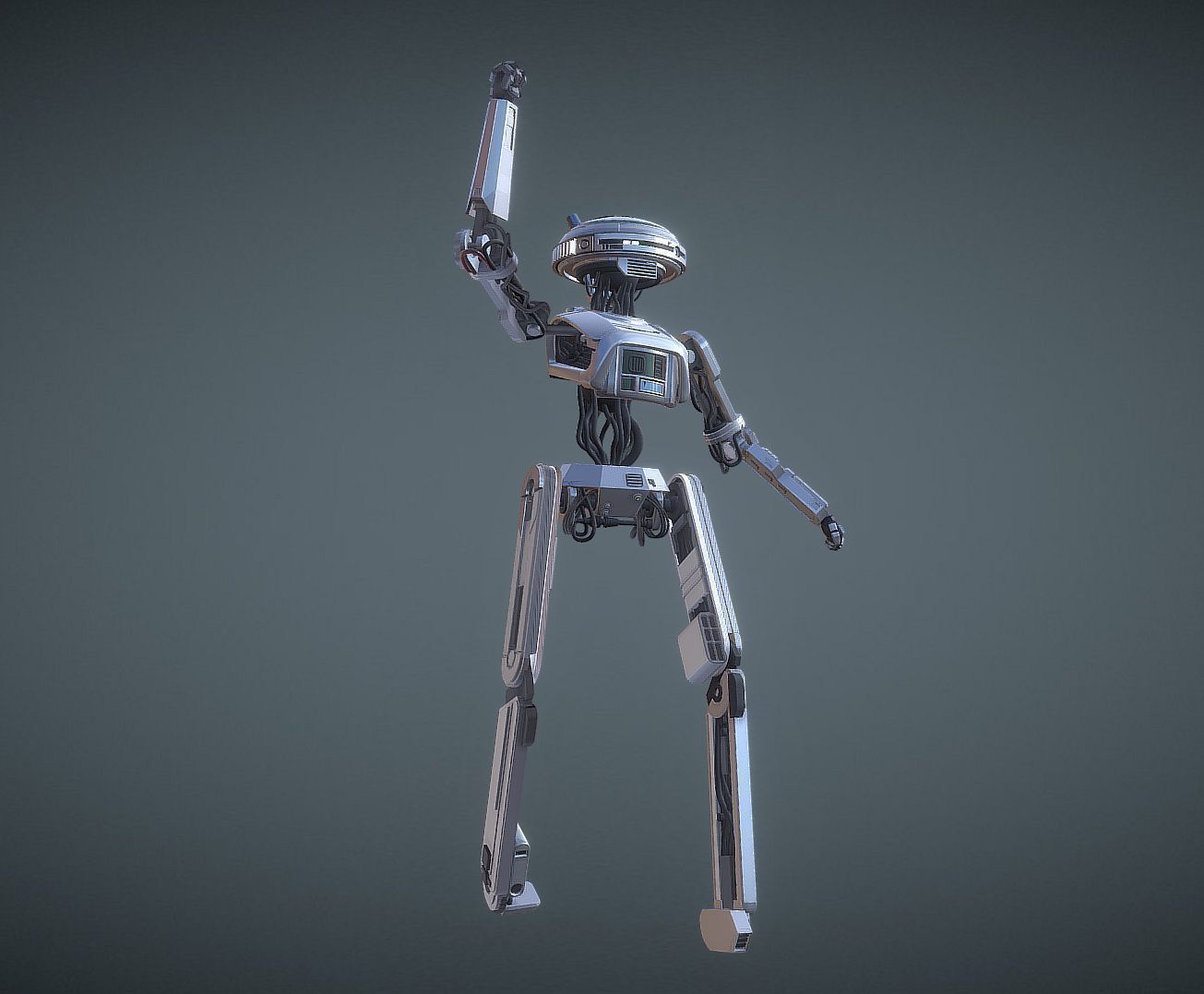 L3-37 INSPIRITED DROID ROBOT FIGURE 3D print model_4