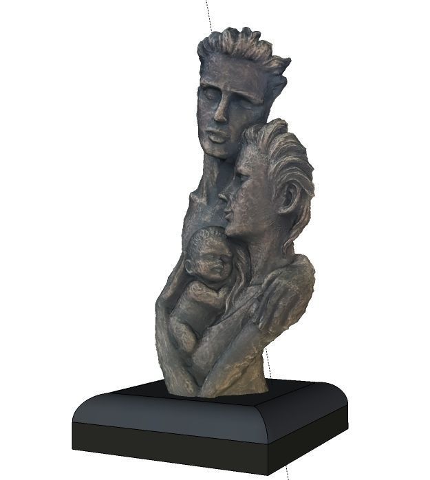 Family Sculpture 3D print model_1