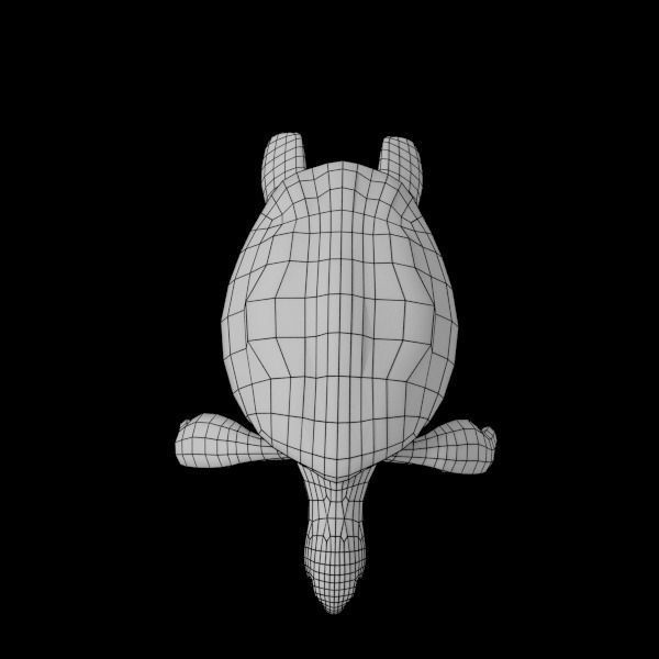 Sea Turtle Low-poly 3D model_3