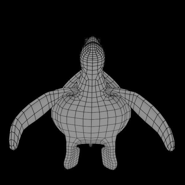 Sea Turtle Low-poly 3D model_4