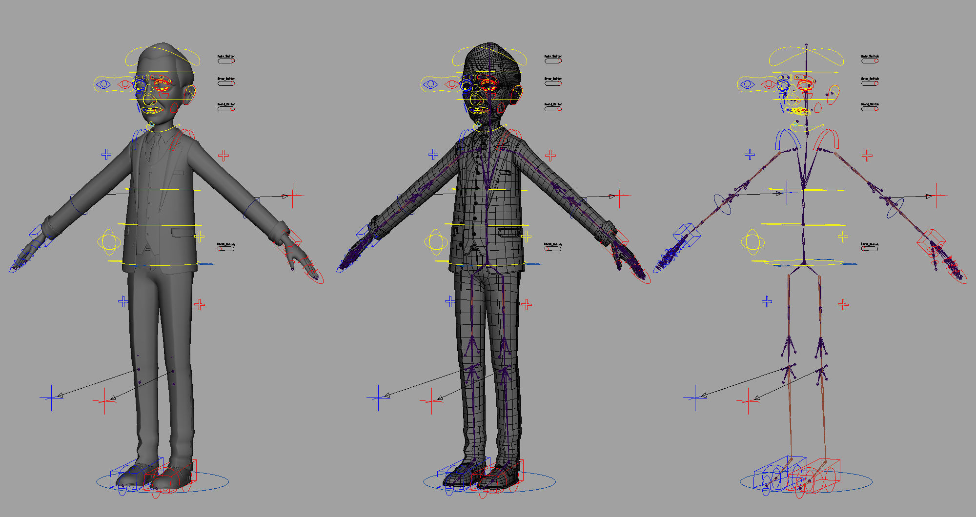 Cartoon Family Rigged V3 3D model_52