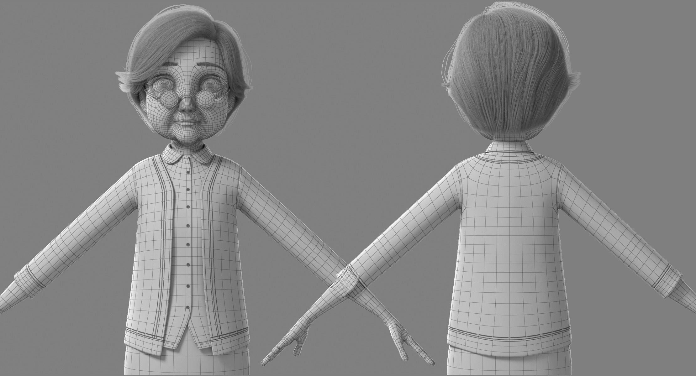 Cartoon Family Rigged V3 3D model_86