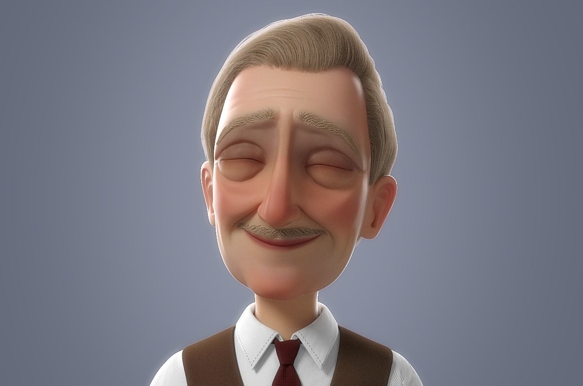 Cartoon Family Rigged V3 3D model_11