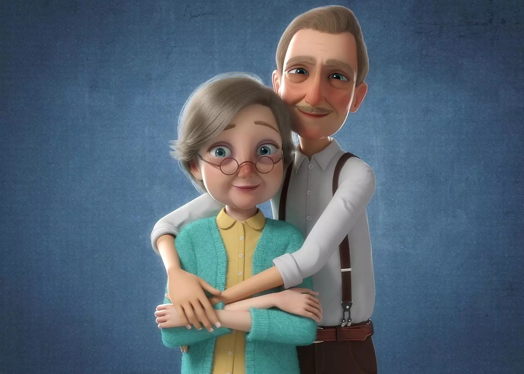 Cartoon Family Rigged V3 3D model_0