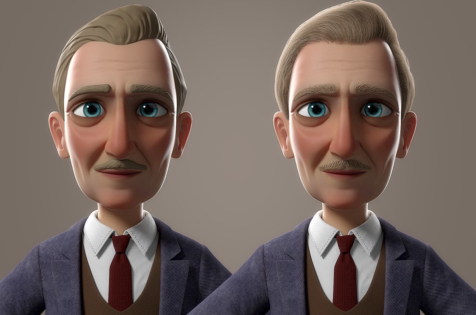 Cartoon Family Rigged V3 3D model_18