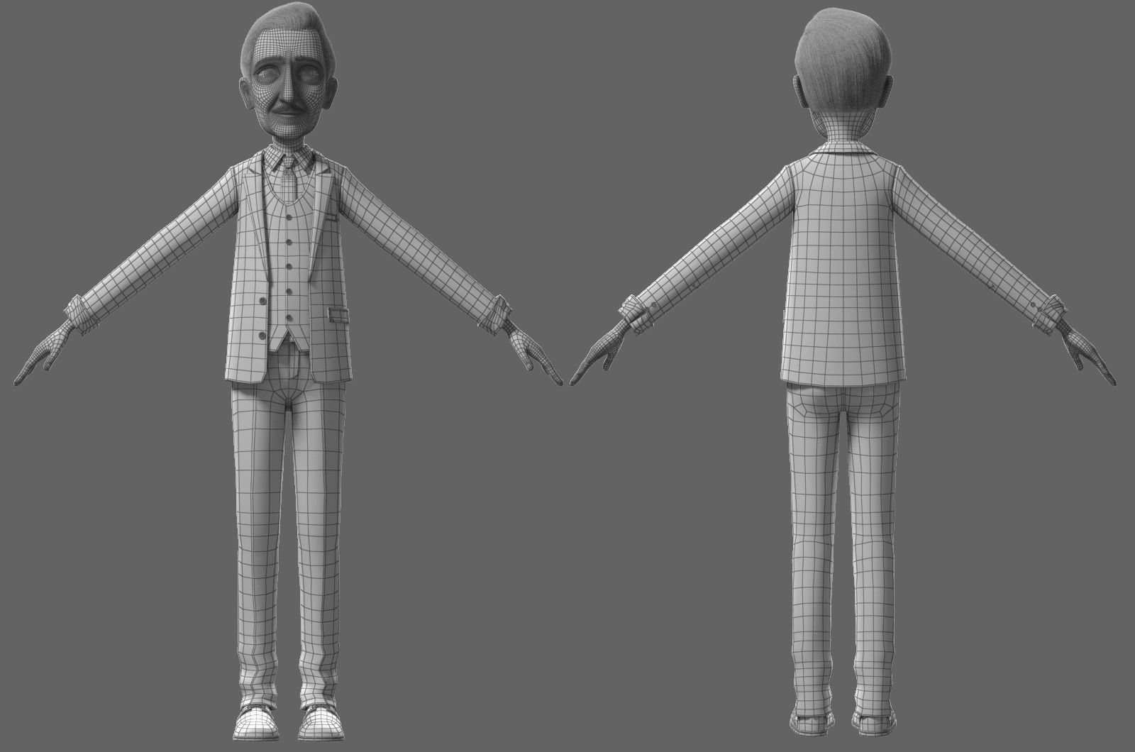 Cartoon Family Rigged V3 3D model_42