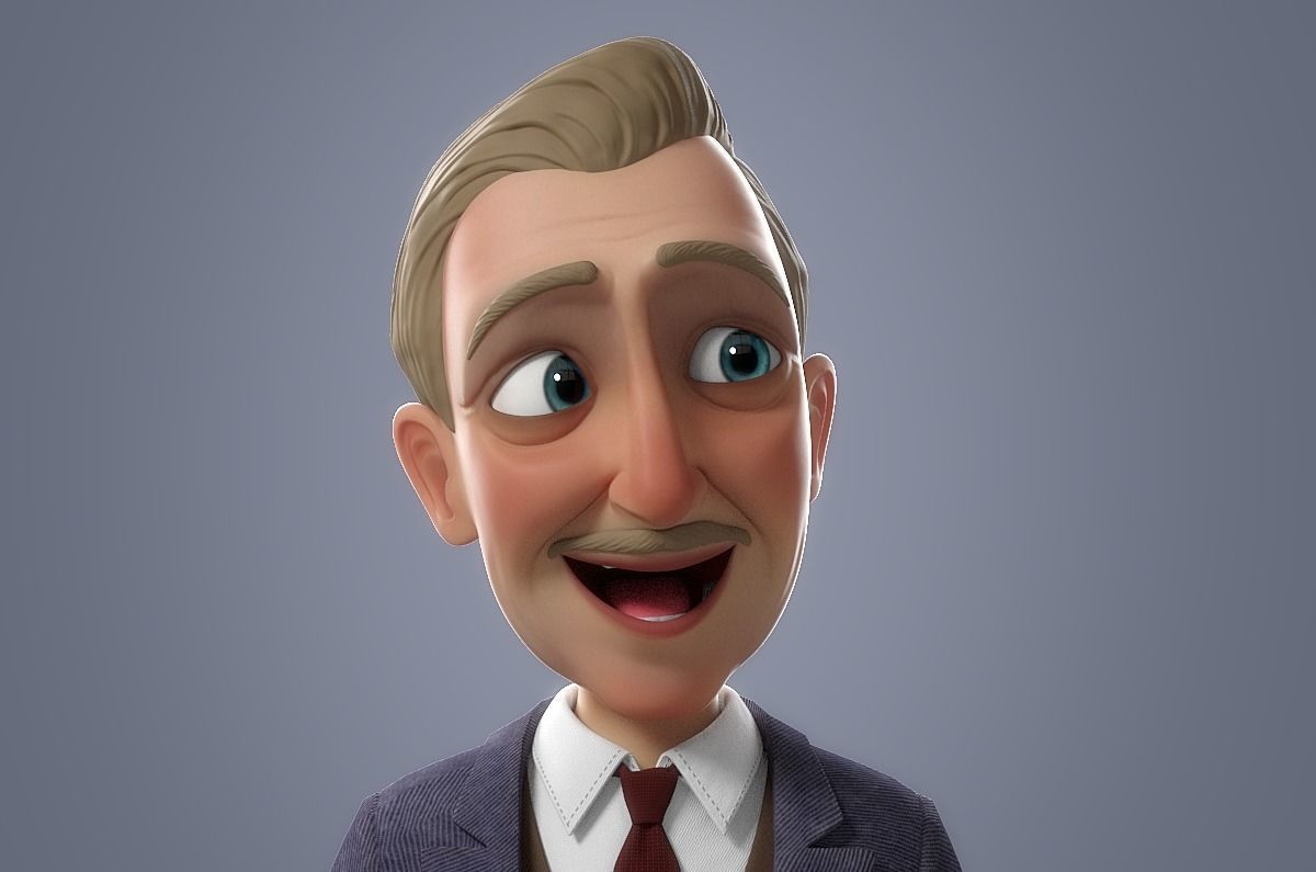 Cartoon Family Rigged V3 3D model_8