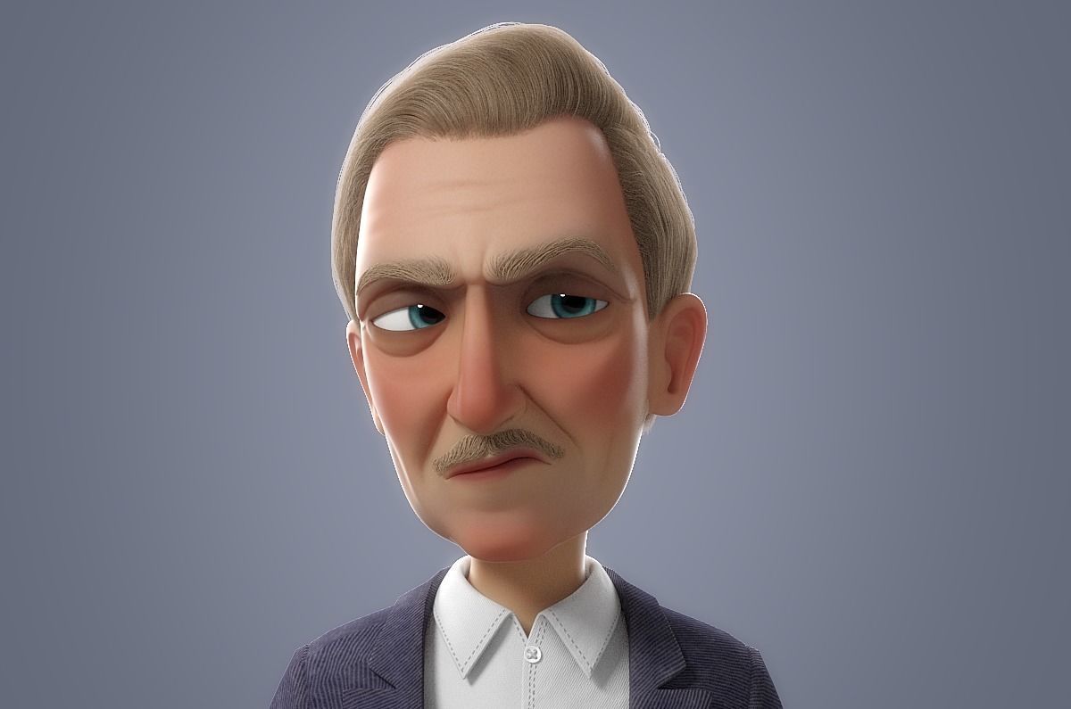 Cartoon Family Rigged V3 3D model_7