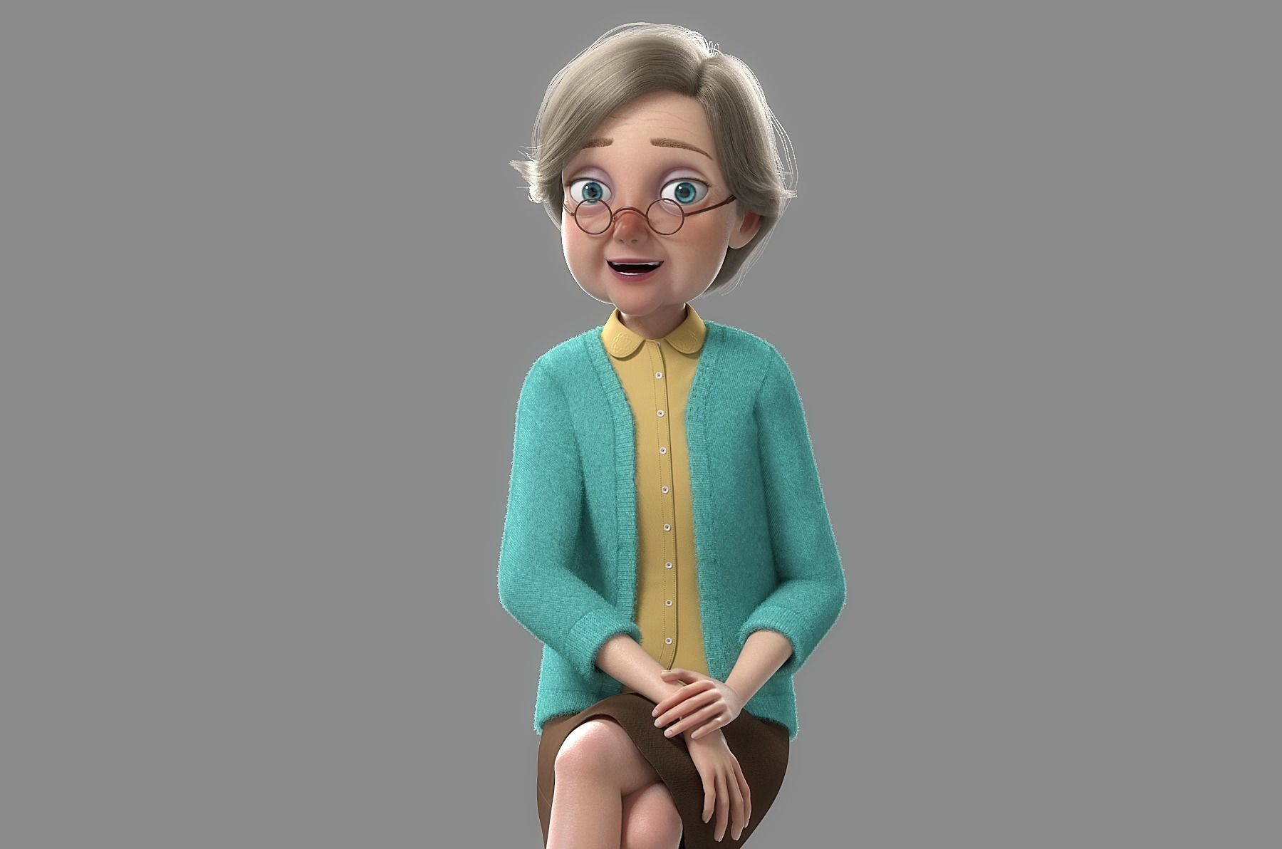 Cartoon Family Rigged V3 3D model_53