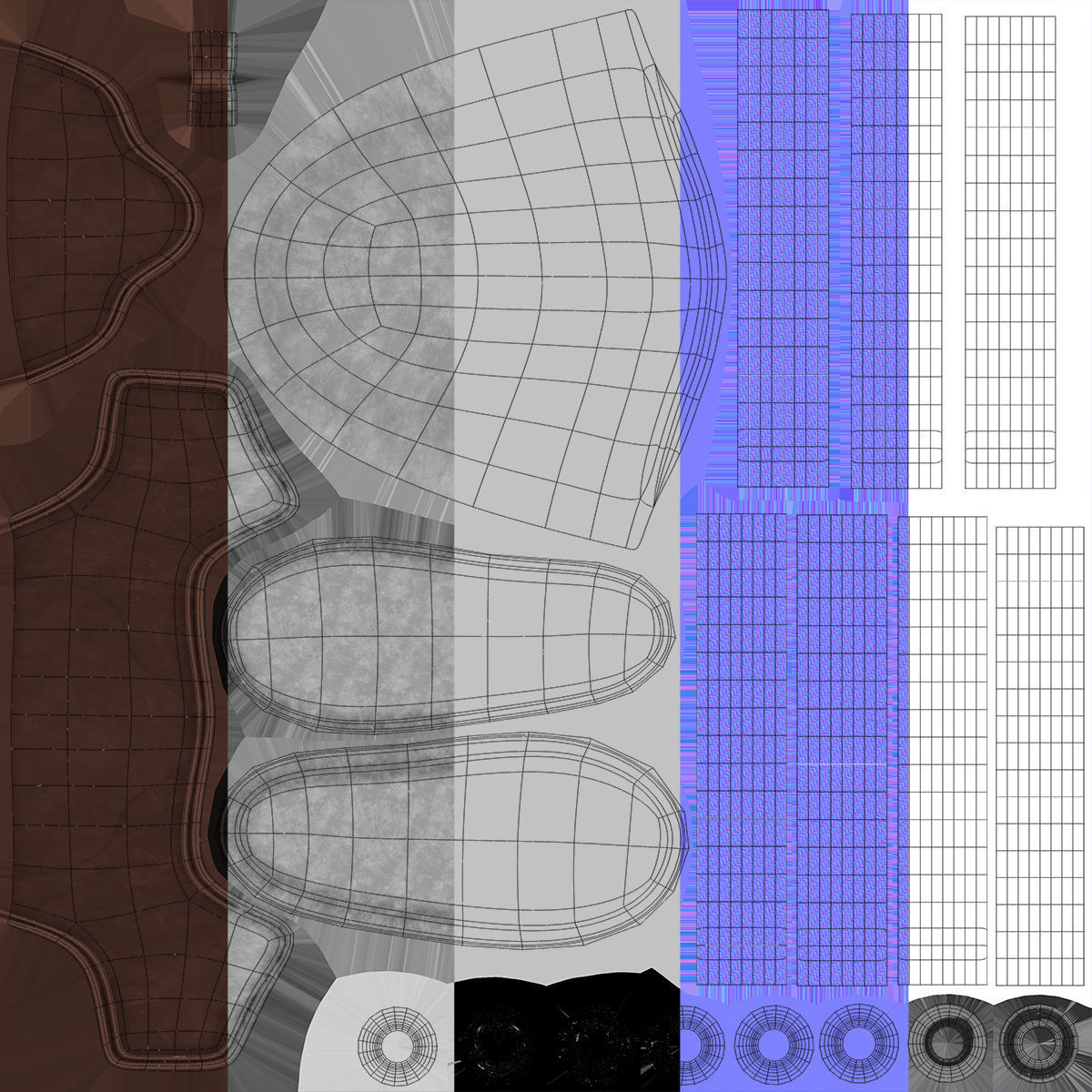 Cartoon Family Rigged V3 3D model_37