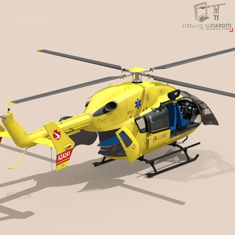 EC145 air ambulance 3D model_9