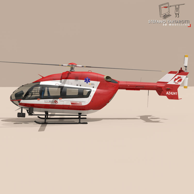 EC145 air ambulance 3D model_7