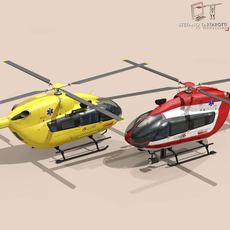 EC145 air ambulance 3D model_8